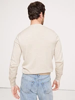 Merino Wool Henley Sweater