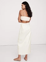Linen Wrap Maxi Skirt