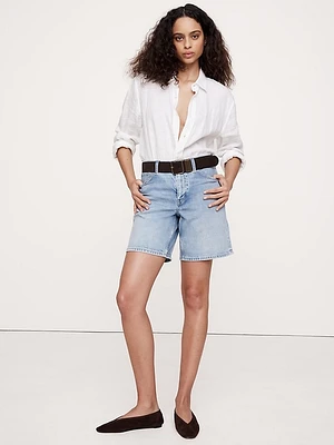 High-Rise Denim 8" Short