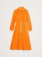 Cotton Poplin Midi Shirtdress
