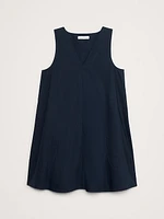 Cotton Poplin Swing Mini Dress