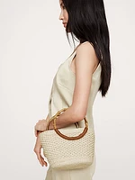 Bamboo Mini Straw Tote by Sensi Studio