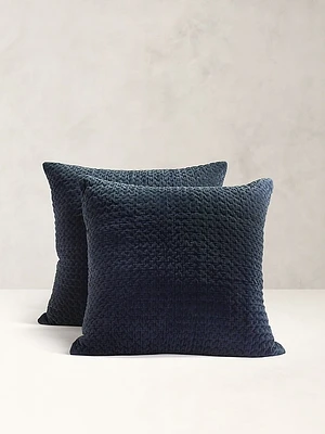 Hand-Stitched Velvet Sham Set
