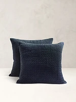 Hand-Stitched Velvet Sham Set