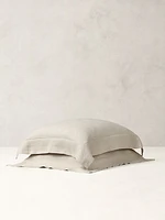 Textured-Stripe Linen Sham Set