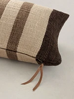 Handwoven Striped Cotton-Linen Pillow Cover