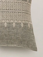 Heirloom Embroidered Linen-Cotton Sham Set