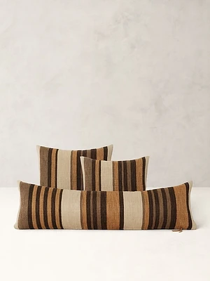 Handwoven Striped Cotton-Linen Pillow Cover