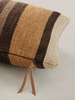 Handwoven Striped Cotton-Linen Pillow Cover