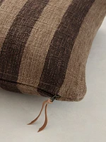 Handwoven Striped Cotton-Linen Pillow Cover