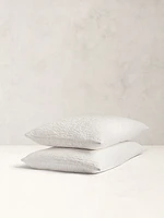 Hand-Stitched Abstract Silk Sham
