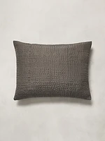Hand-Stitched Abstract Silk Sham