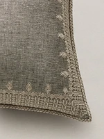 Heirloom Embroidered Linen-Cotton Sham Set