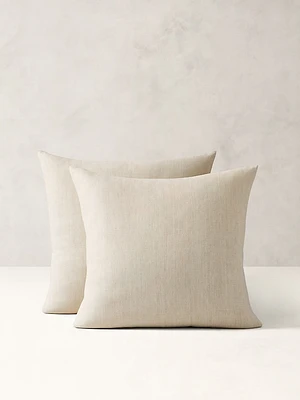 Textured-Stripe Linen Sham Set