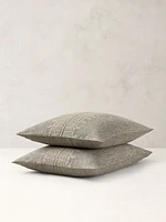 Heirloom Embroidered Linen-Cotton Sham Set