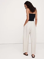 High-Rise Barrel Tencel™-Linen Pant