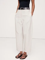 High-Rise Barrel Tencel™-Linen Pant
