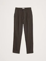 Straight Linen Pull-On Pant