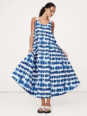 Cotton Poplin Swing Maxi Dress