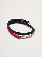 Artisan Leather Macrame Bracelet by Caputo & Co