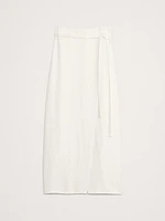 Linen Wrap Maxi Skirt