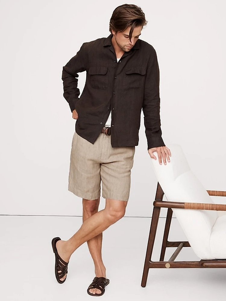 Lino 9" Linen Short