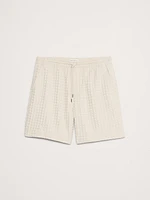 7" Waffle Cotton Pull-On Short