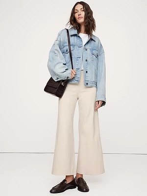 Ultra-High Rise Wide-Leg Everywhere Ponte Cropped Pant