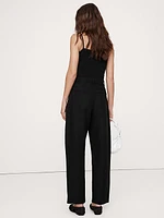 High-Rise Barrel Tencel™-Linen Pant