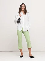Mid-Rise Cotton Capri