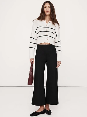 High-Rise Wide-Leg Cropped Everywhere Ponte Pant