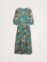 Cotton Wrap Maxi Dress