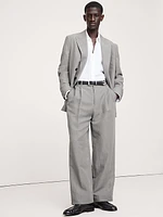 Tencel™-Linen Wide-Leg Suit Pant