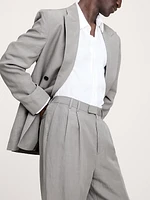 Tencel™-Linen Wide-Leg Suit Pant