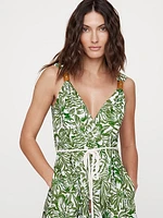 Cotton Poplin Wrap Maxi Dress