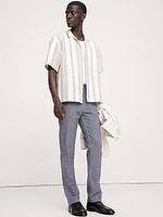 Slim Heathered Linen-Cotton Traveler Pant
