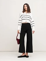 Ultra-High Rise Wide-Leg Everywhere Ponte Cropped Pant