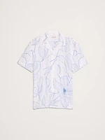 Standard-Fit Embroidered Linen Resort Shirt
