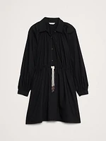 Cotton Poplin Mini Shirtdress