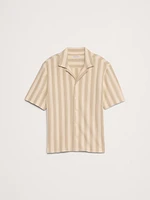 Pointelle Stripe Resort Shirt