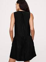 Embroidered Tencel™-Linen Mini Dress