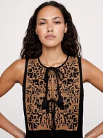 Embroidered Tencel™-Linen Mini Dress