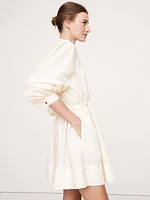 Cotton Poplin Mini Shirtdress