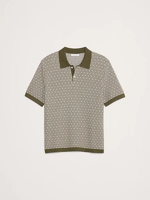 The White Lotus Cotton-Silk Sweater Polo