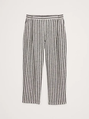 The White Lotus Pleated Linen Pull-On Pant