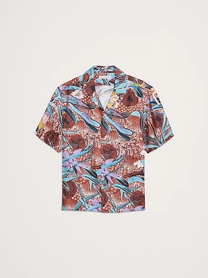 The White Lotus Silk Twill Resort Shirt