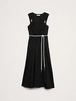Cotton Poplin Wrap Maxi Dress