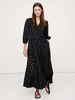 Cotton Wrap Maxi Dress