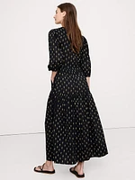 Cotton Wrap Maxi Dress