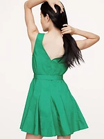 Cotton Poplin Mini Dress with Belt Bag